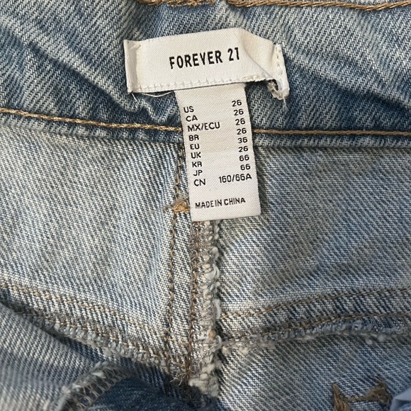 Forever 21 Distressed High-Rise Denim Shorts - Picture 6 of 8